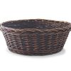Canasta Redonda de Sauce Teñido en Oscuro de 18" de Burton