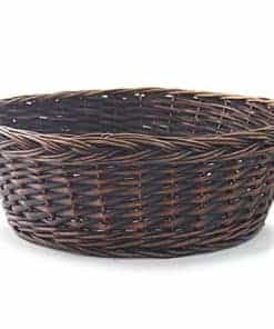 Canasta Redonda de Sauce Teñido en Oscuro de 18" de Burton