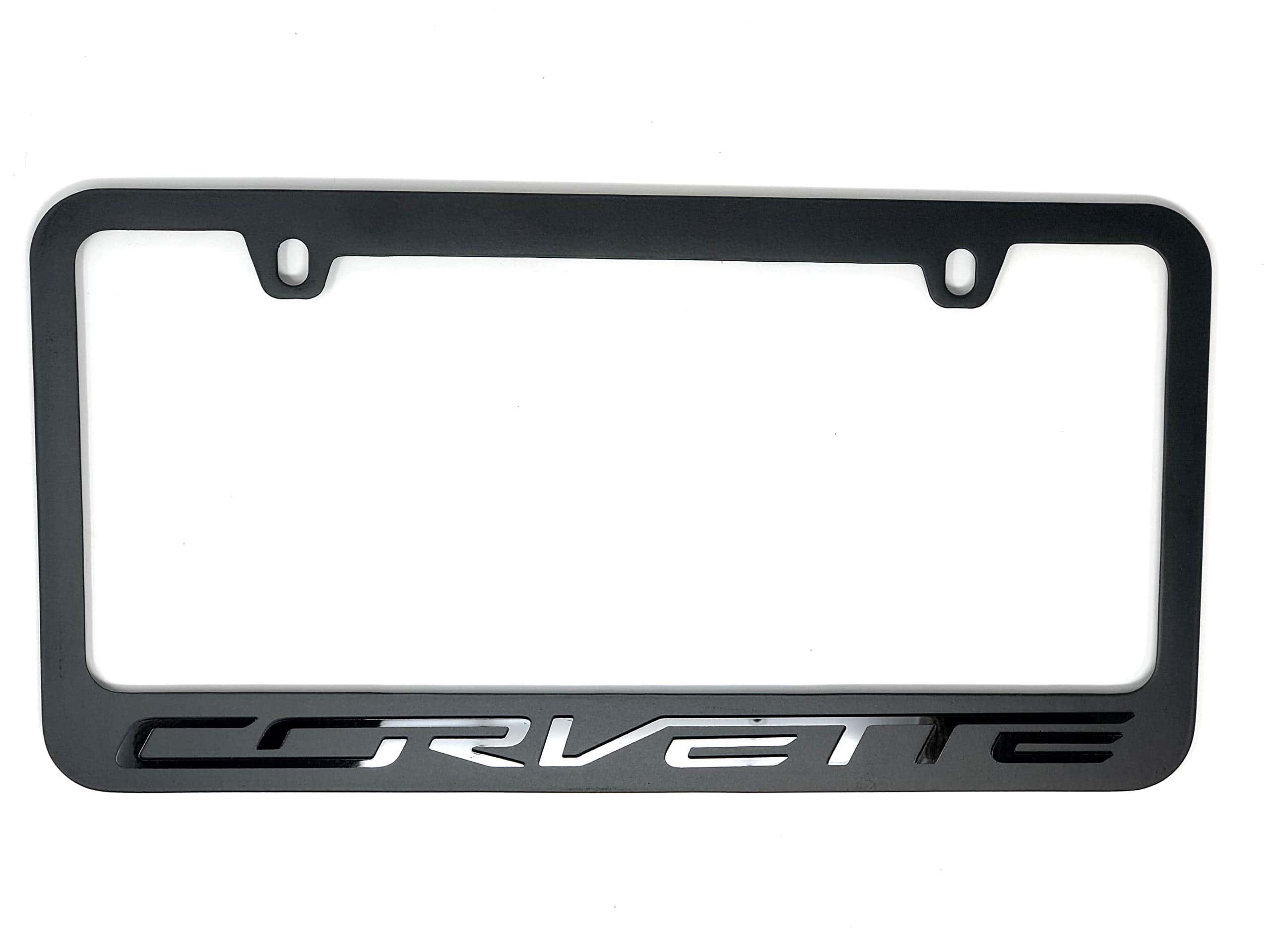 Marco de Placa de Matrícula para Corvette C7 - Negro con - Imagen 3
