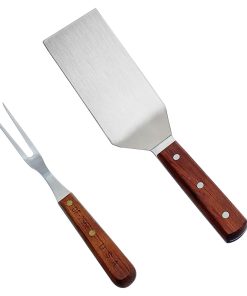 Espátula de acero inoxidable SUNRISE y tenedor para carne