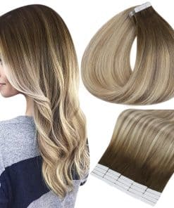 Extensiones de Cabello con Adhesivo de Cinta de -Marrón Oscu