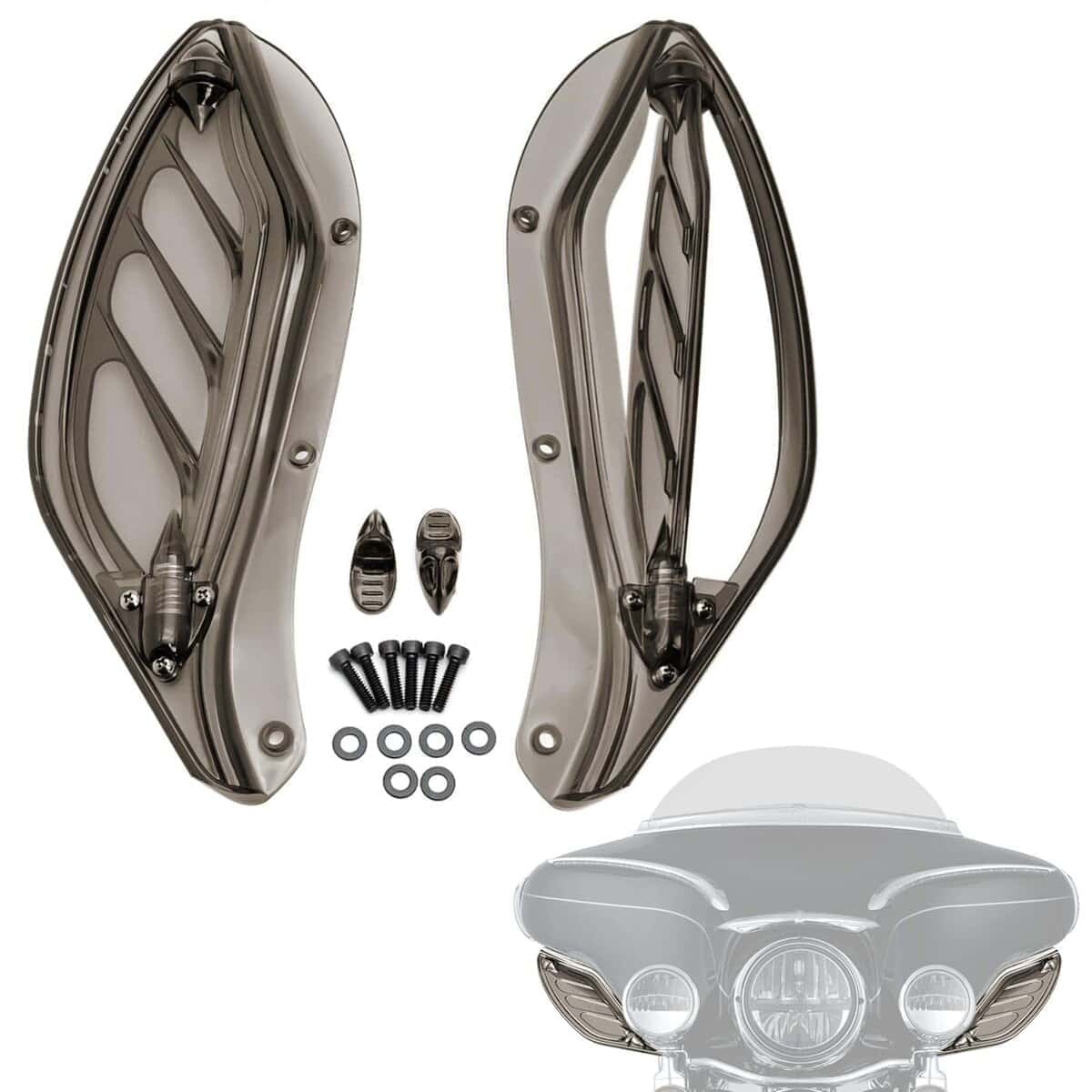 Deflectores de aire ajustables para carenado superior en