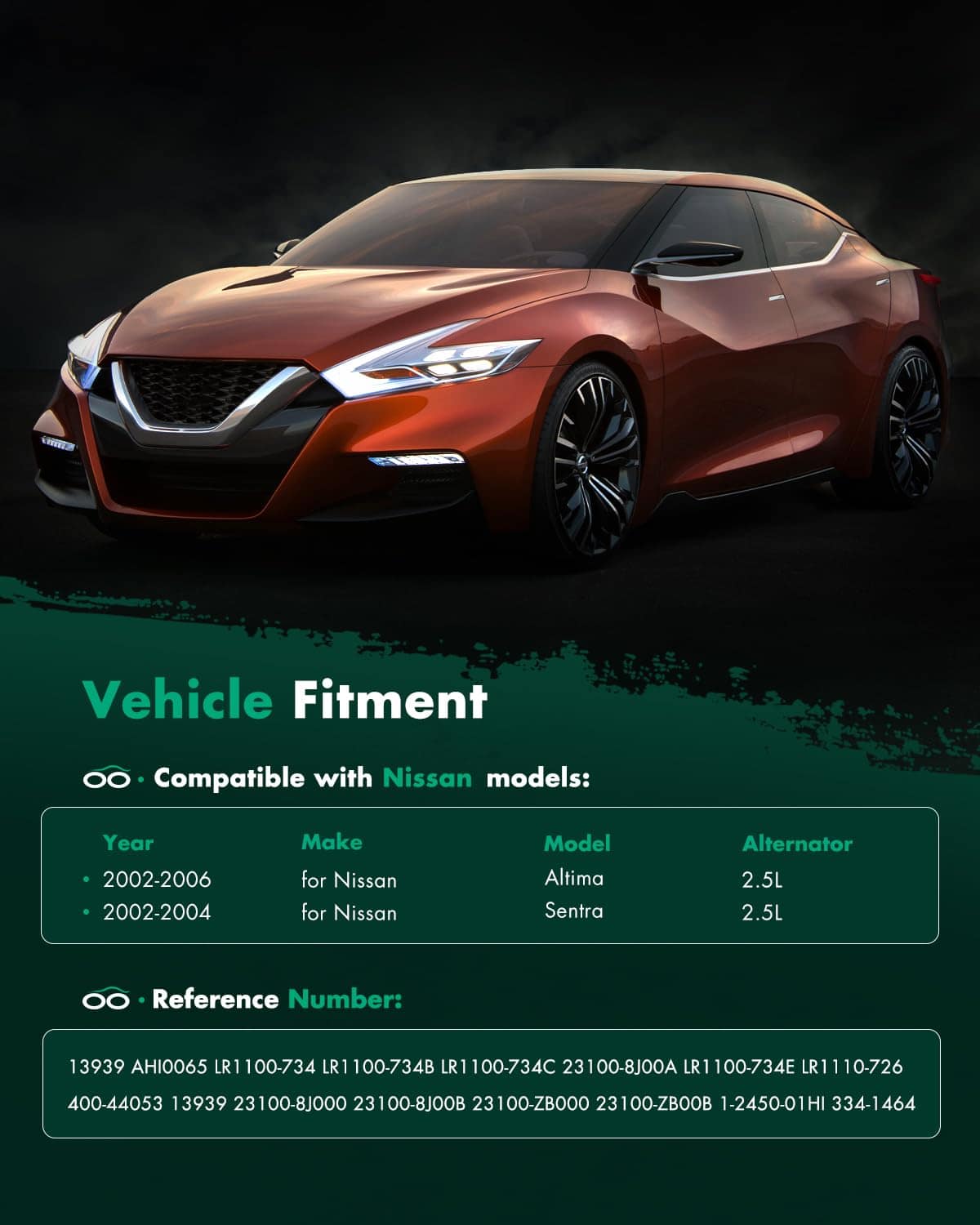 Alternador SCITOO para Nissan Altima 2.5L 2002-2006, Sentra - Imagen 7