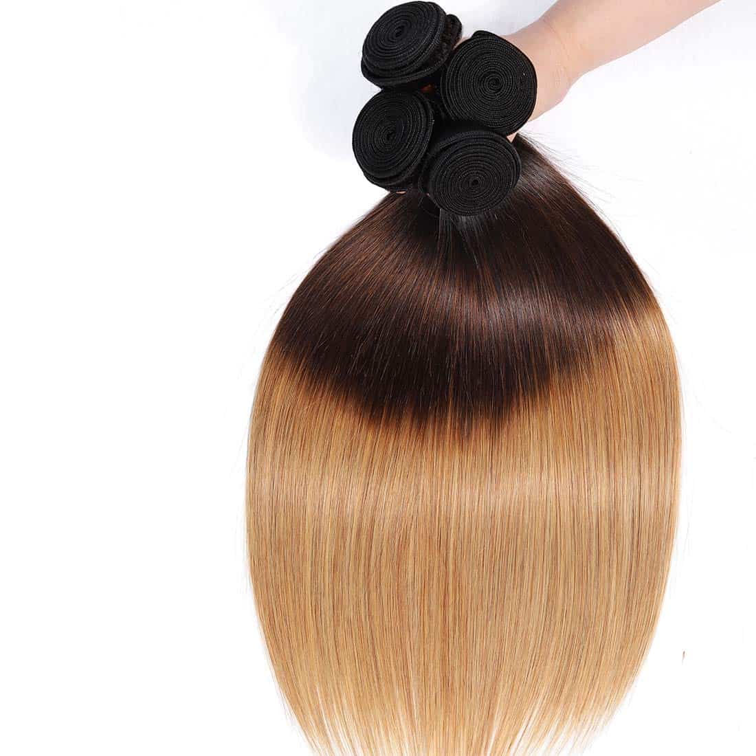 Paquete de Cabello Virgen Ombre de Arándano Brasileño - - Imagen 8