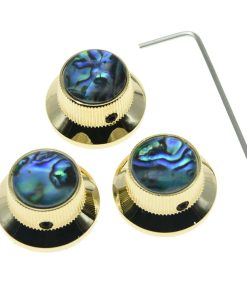 Set de 3 perillas de guitarra y bajo doradas con