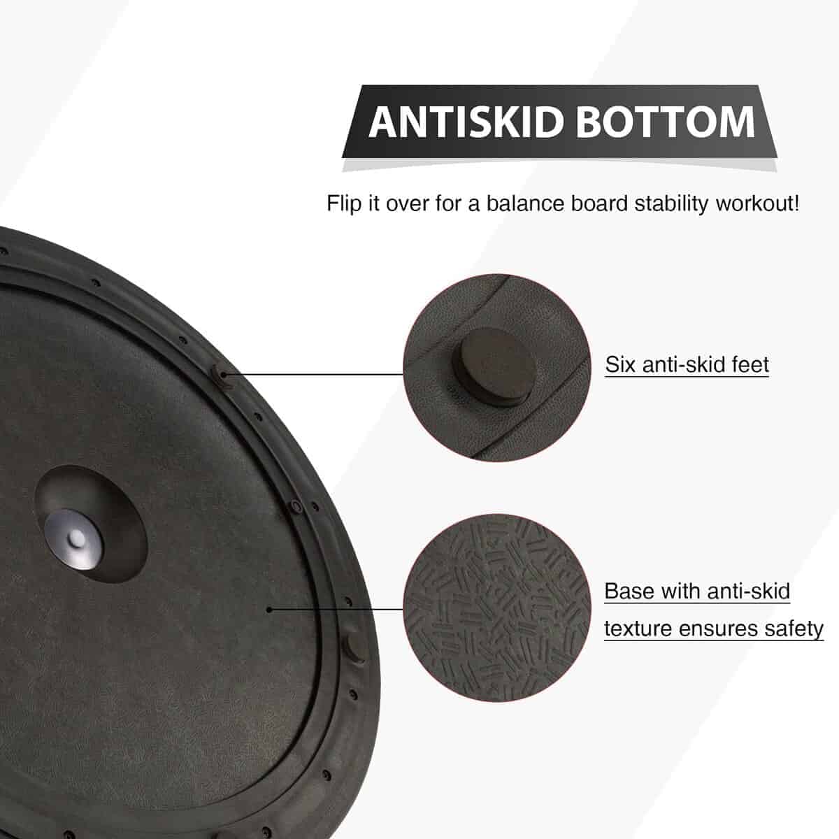 ZELUS Balance Ball Trainer Half Yoga Exercise Ball con - Imagen 5