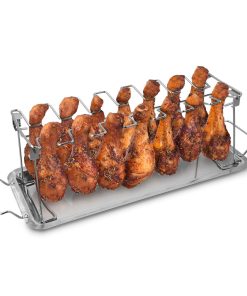 Estante para piernas y alas de pollo de acero inoxidable