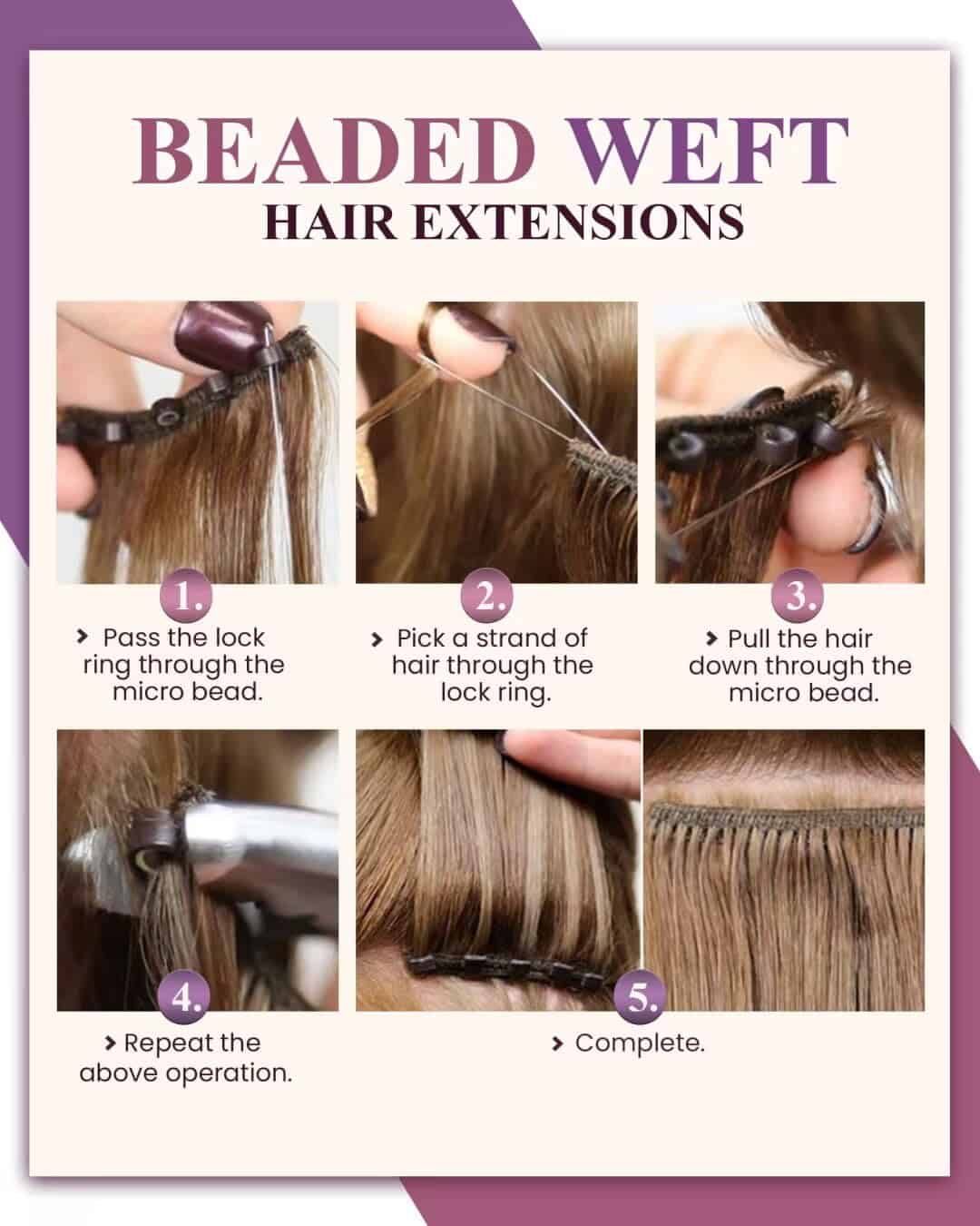 Extensiones de Cabello con Hilos Bead de LaaVoo Cabello - Imagen 7