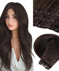 Extensiones de Cabello Cosidas LaaVoo de Mostaza Oscura
