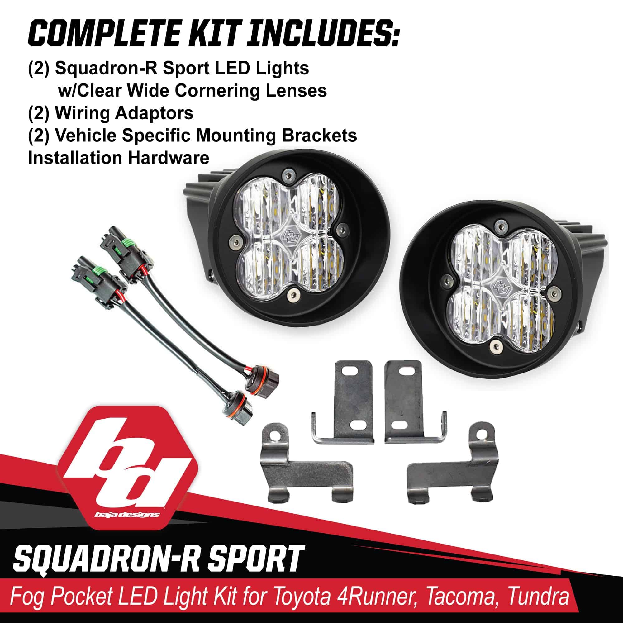 Faros de Niebla Baja Designs 447125 Negro/Plata (Toyota, - Imagen 6