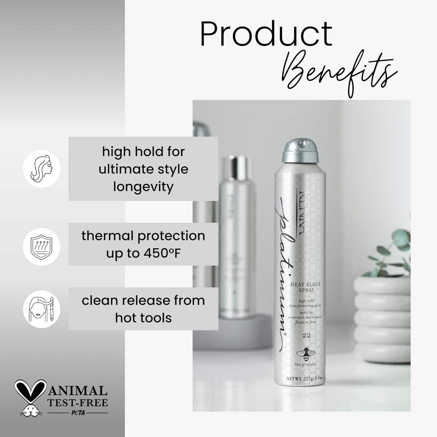 Kenra Professional Platinum Heat Block Spray 22 | Spray - Imagen 3