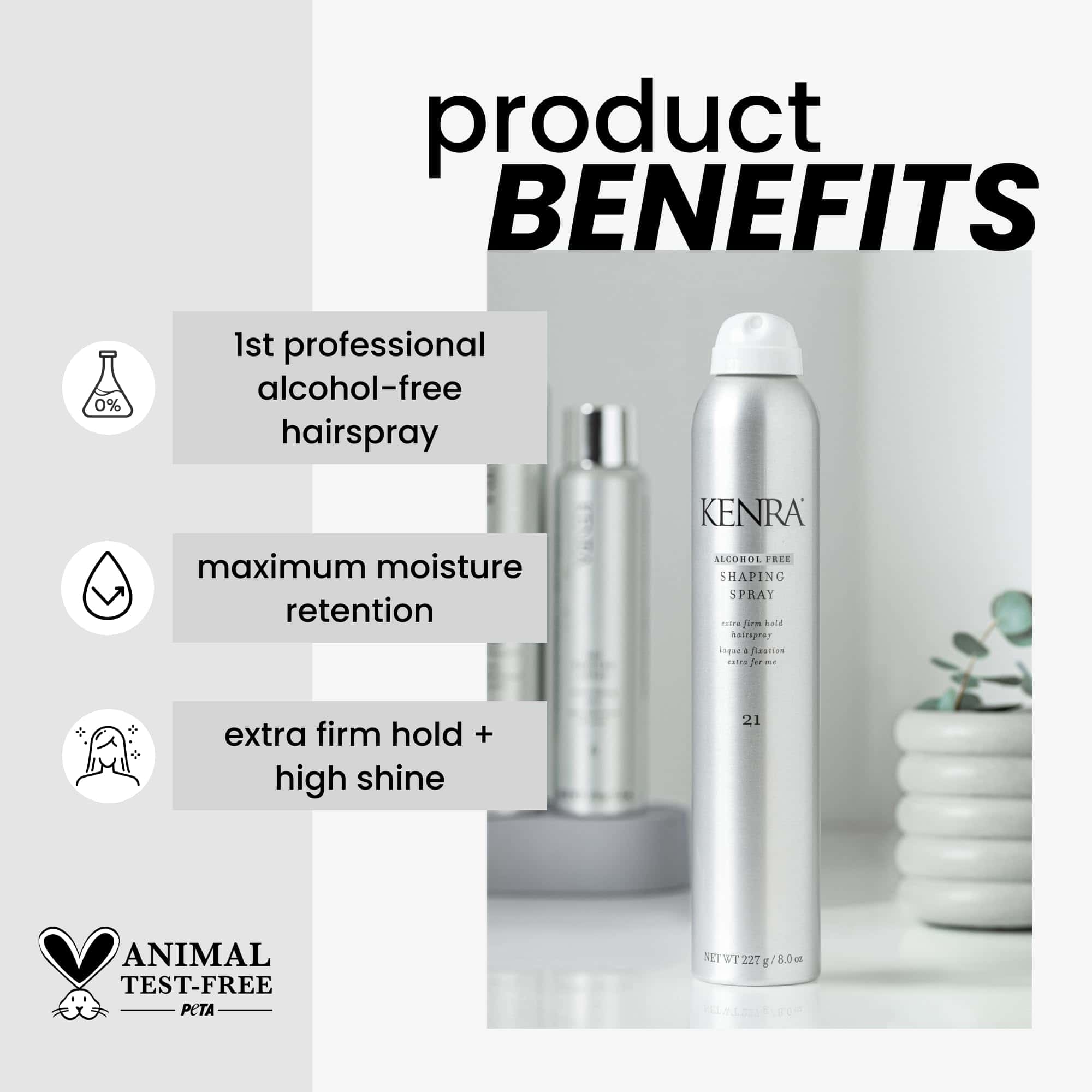 Kenra Shaping Spray 21 | Spray para el cabello sin alcohol - Imagen 3