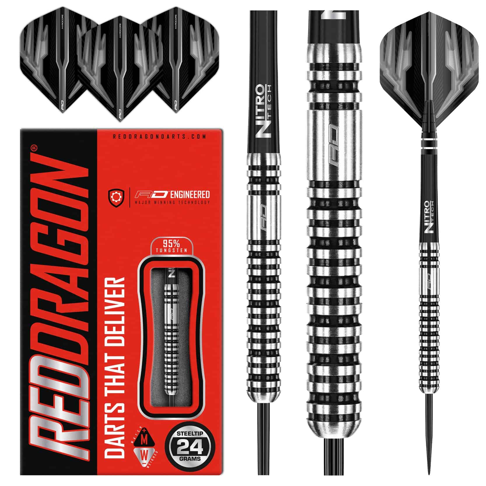 Red Dragon Dragonfly 3: 24g - Dardos de Acero 95% de