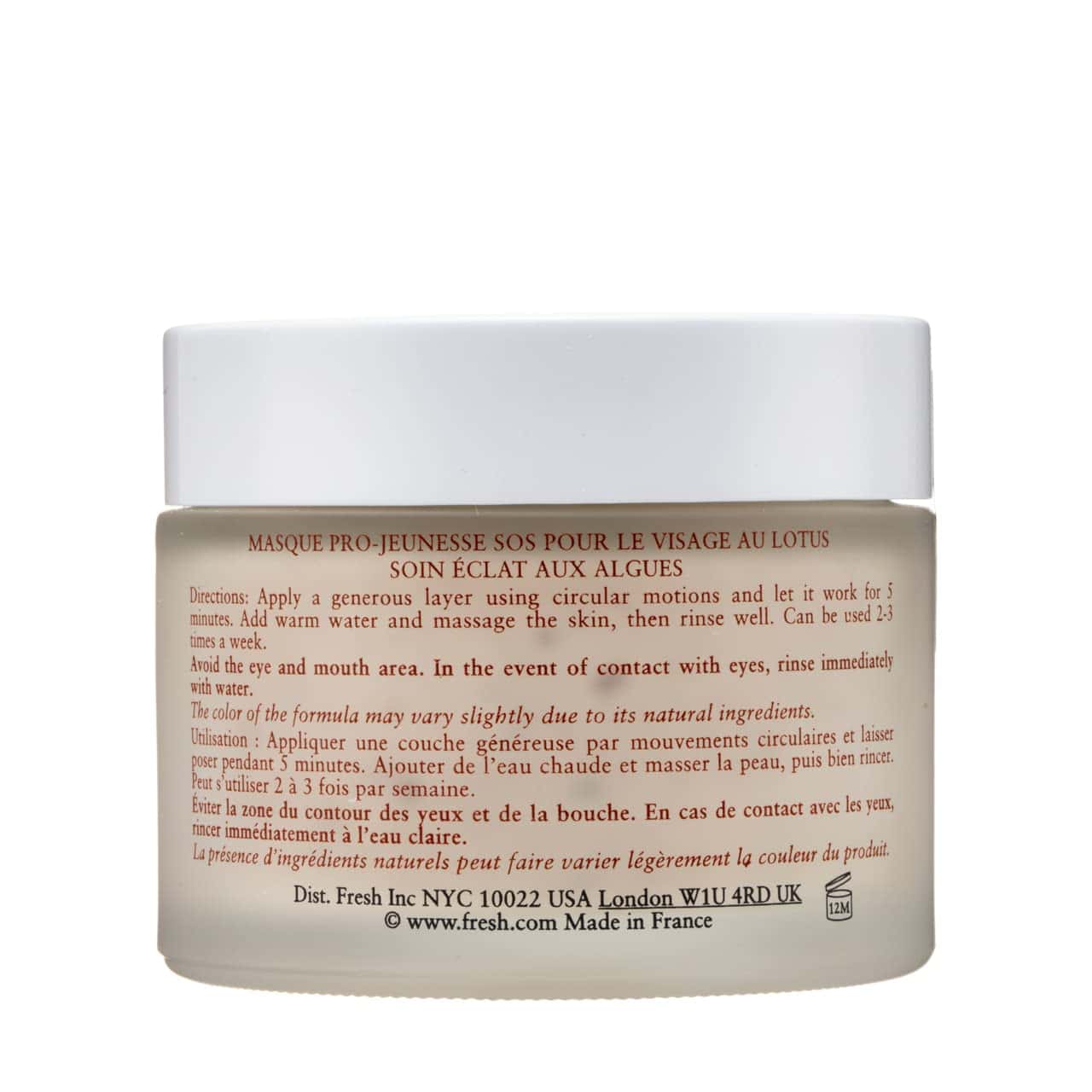 Mascarilla de Rescate Fresh Lotus Youth Preserve 3.3 oz/ - Imagen 3