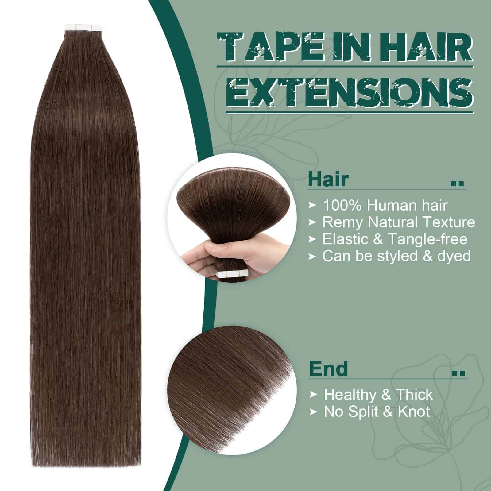 Extensiones de Cabello Adhesivas Benehair Remy de Cabello - Imagen 3