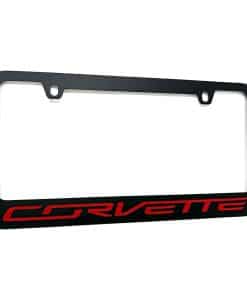 Marco de Placa de Licencia C7 Corvette - -Negro con Script R