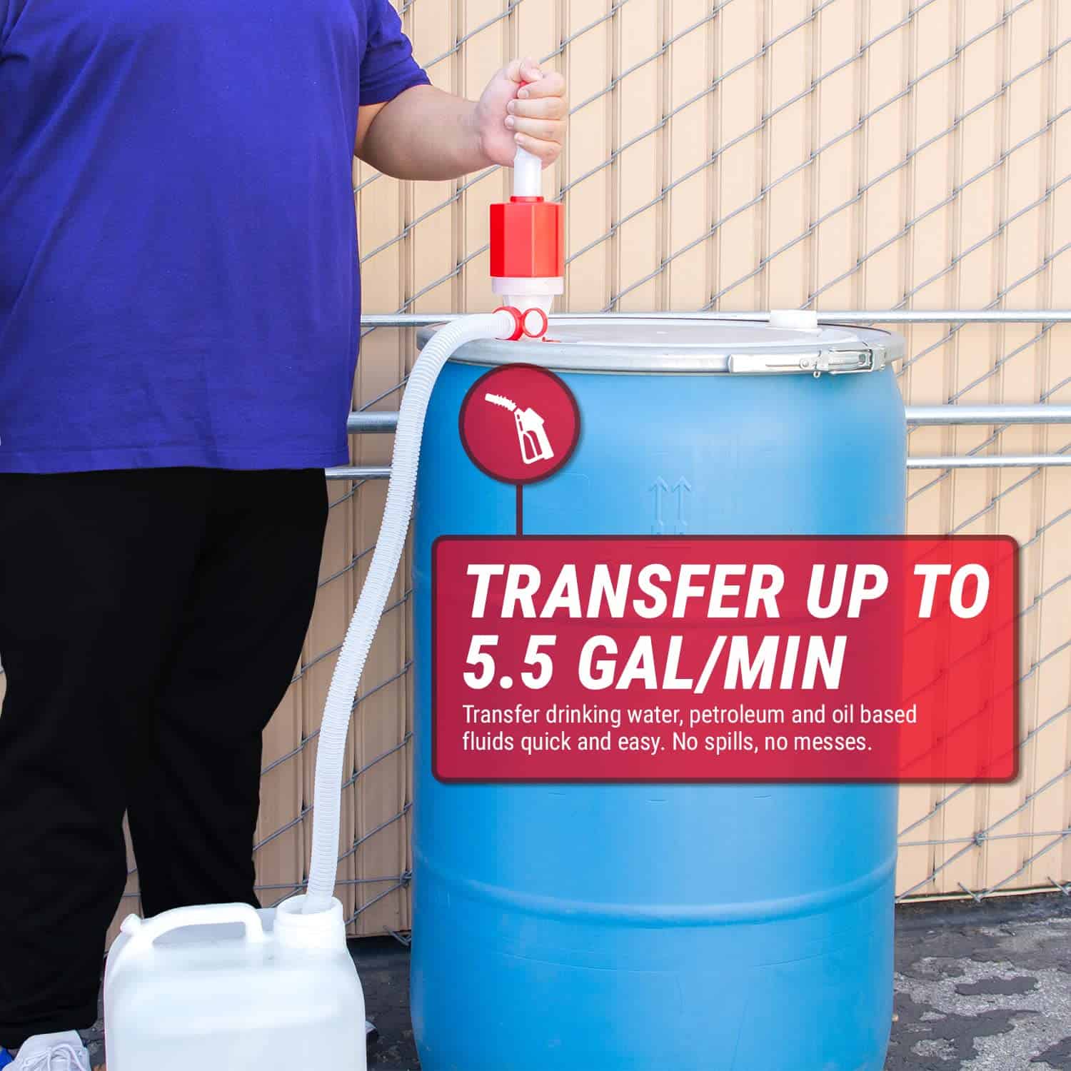 Bomba de tambor TERA PUMP - Grado alimenticio resistente - Imagen 3