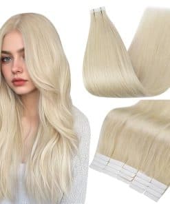 Extensiones de Cabello Tape in Full Shine Color 60 Rubia