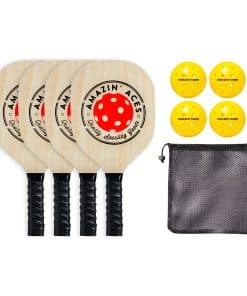 Juego Clásico de Paletas y Raquetas de Pickleball Amazin'