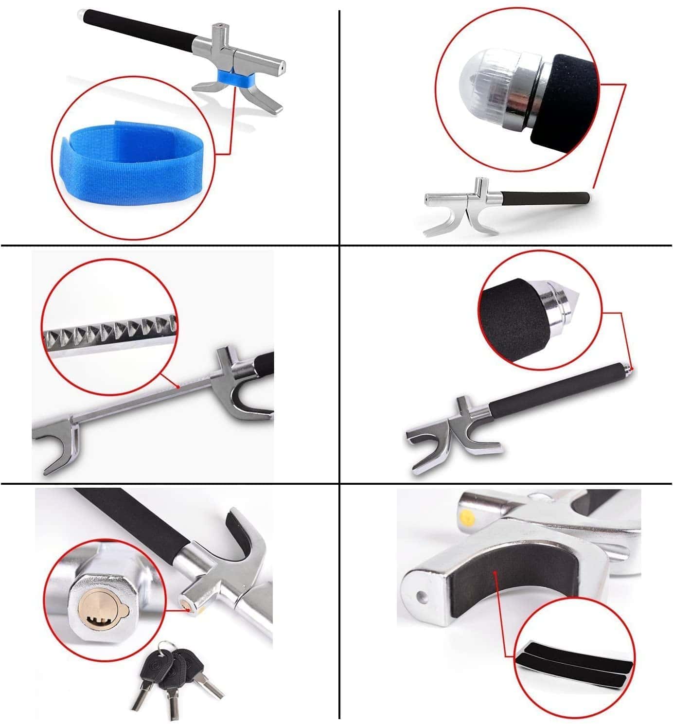 Bloqueo de Volante Tevlaphee para Coches, Bloqueo de - Imagen 7