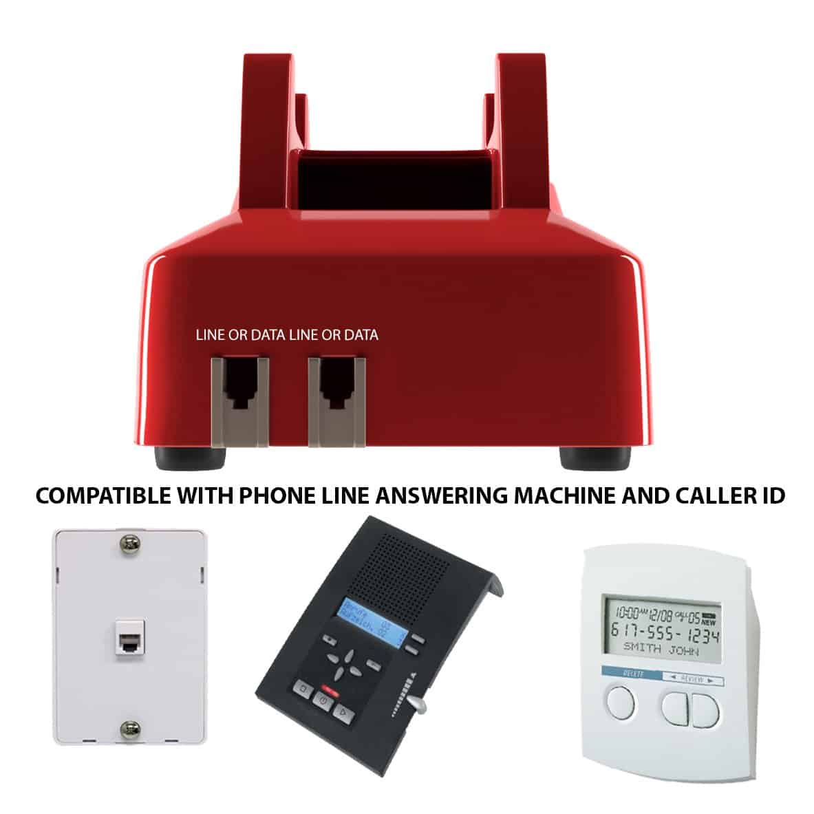 Teléfono con cable clásico Home Intuition para -Rojo - Imagen 8