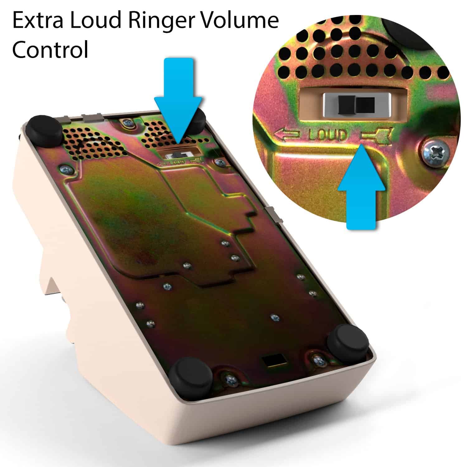 Teléfono con cable clásico Home Intuition para -Ceniza - Imagen 5