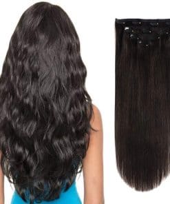 Extensiones de Cabello Clip en Cabello -Negro Natural #1B