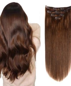 Extensiones de Cabello de Clip GEELOOK Cabello -Café Chocola