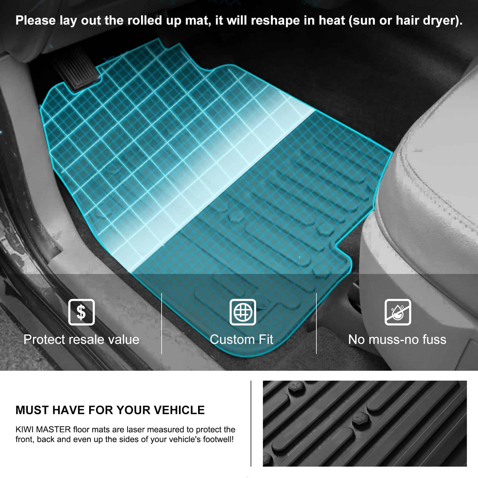 KIWI MASTER Tapetes para Dodge Ram 1500/2500/3500 Crew Cab - Imagen 3