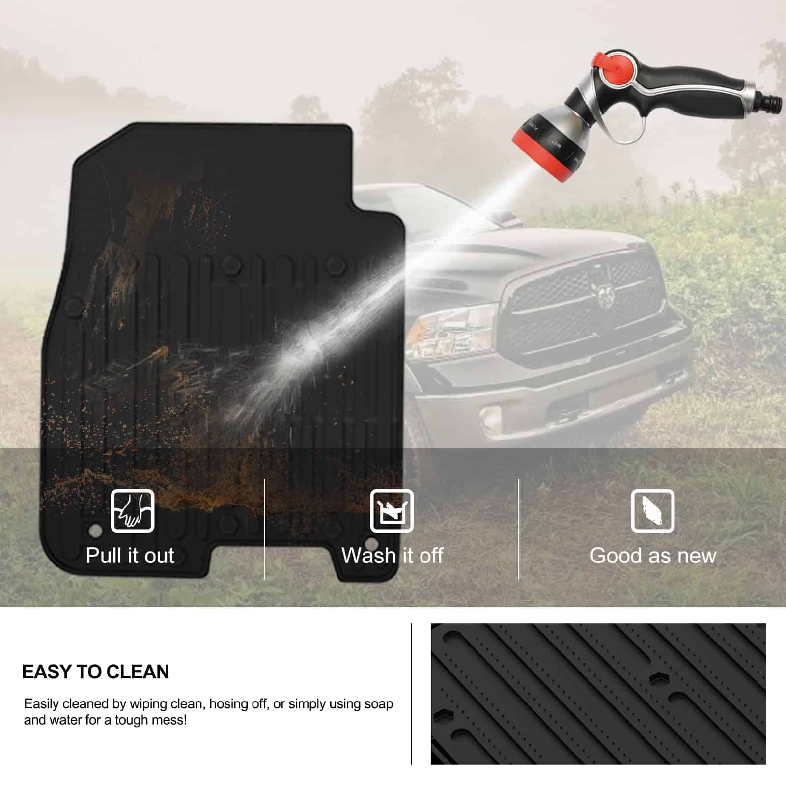KIWI MASTER Tapetes para Dodge Ram 1500/2500/3500 Crew Cab - Imagen 8