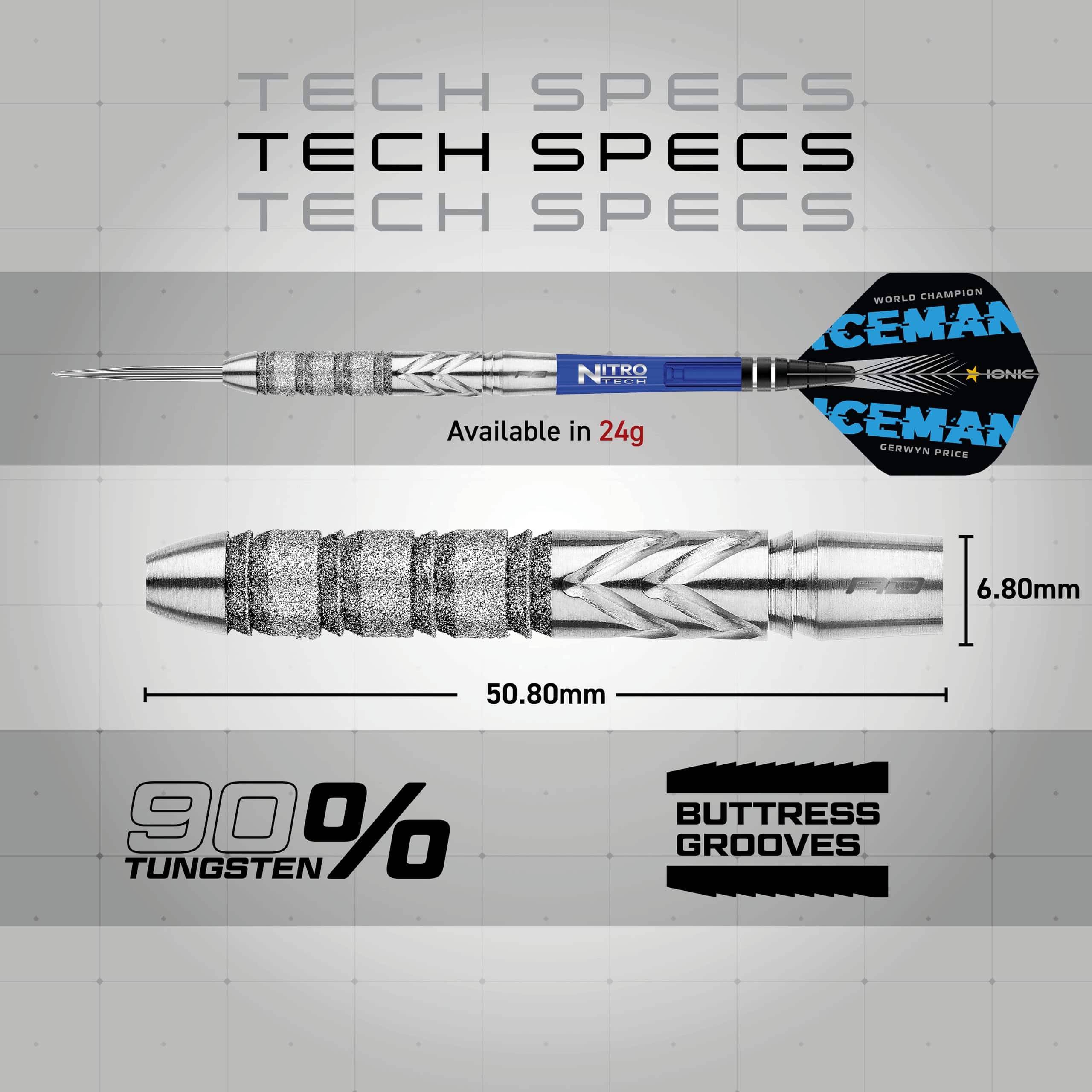 Set de Dardos de Tungsteno RED DRAGON Gerwyn Price Element - Imagen 5