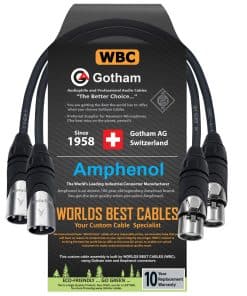 2 Unidades - 1 Pie - Gotham GAC-4/1 (Negro) - Cable de