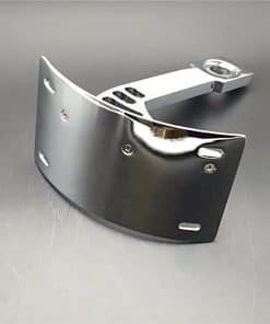 Soporte de placa de matrícula curvado cromado SMT