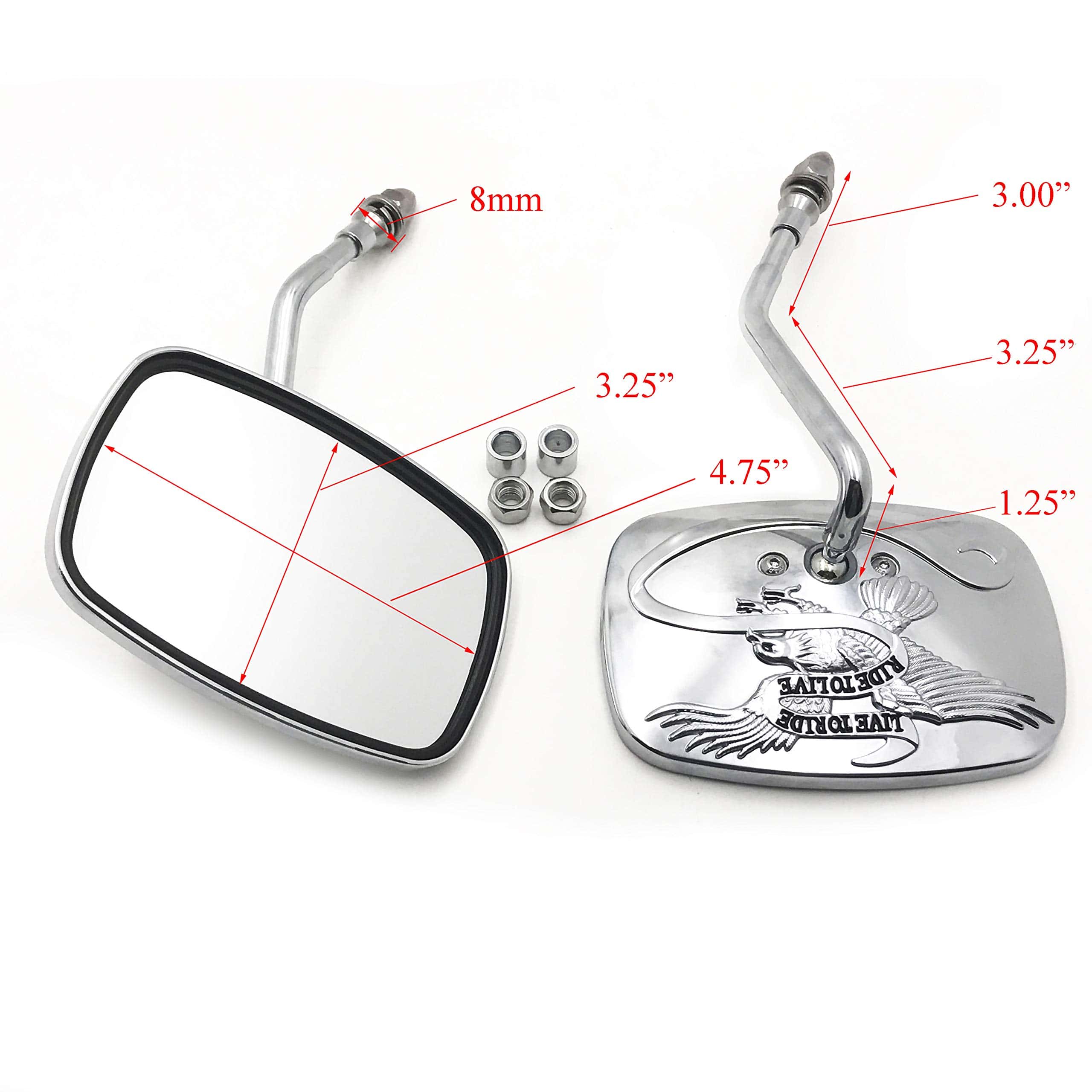 Espejos retrovisores SMT compatibles con motocicletas H-D - Imagen 3