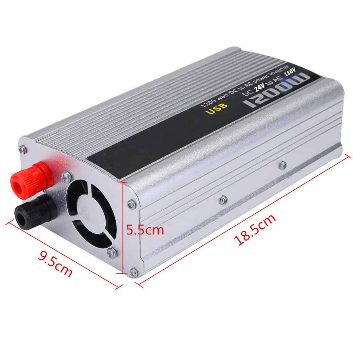 Inversor de corriente para automóvil Eaglerich 1200W DC 24V - Imagen 8