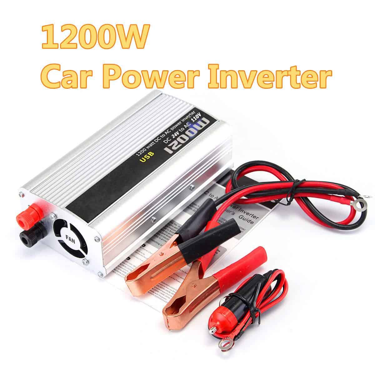 Inversor de corriente para automóvil Eaglerich 1200W DC 24V - Imagen 7