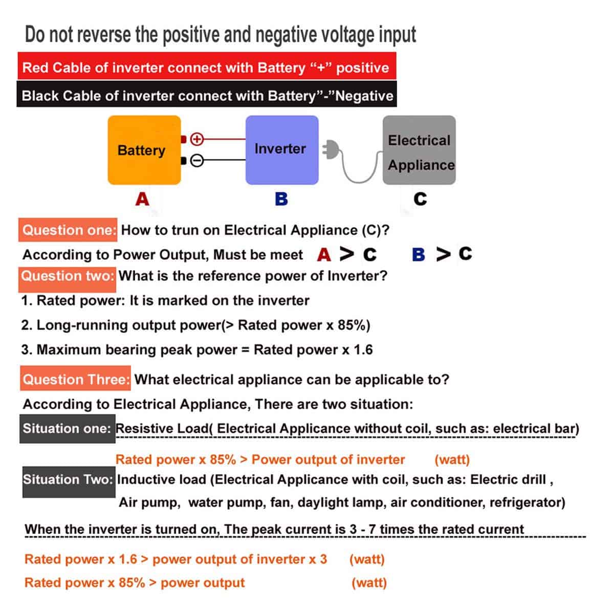 Inversor de corriente para automóvil Eaglerich 1200W DC 24V - Imagen 4