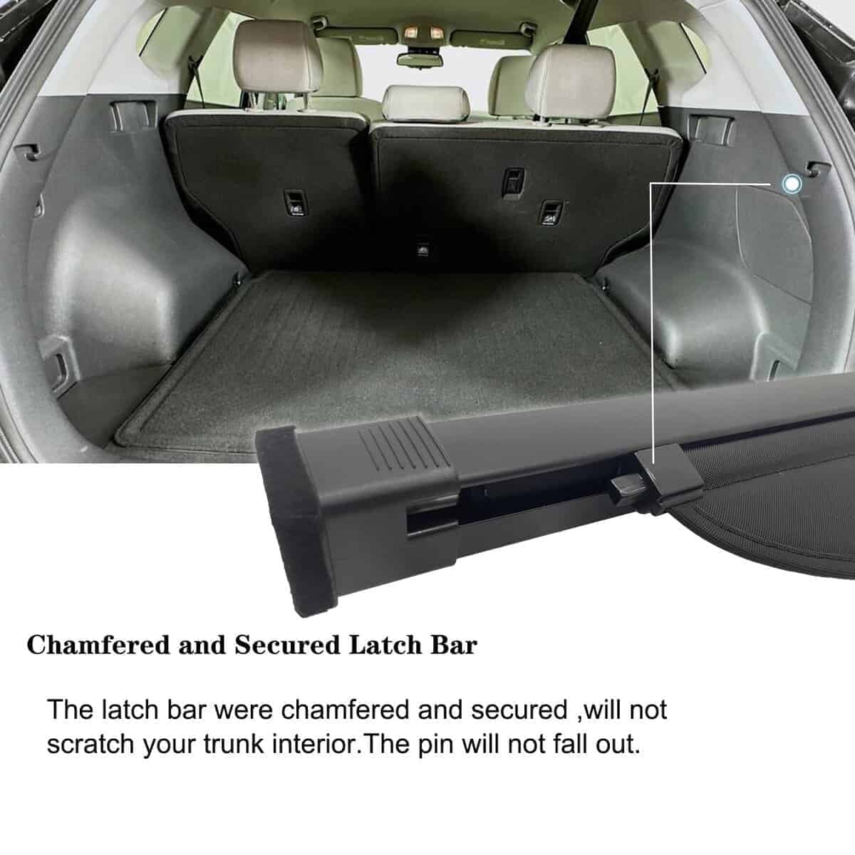 Cubierta de carga retráctil Vesul Compatible -Negro - Imagen 3