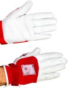 Guantes de Balonmano Owen, Cuero Premium, Sin -Rojo
