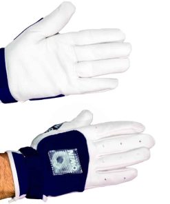 Guantes de Balonmano Owen, Cuero Premium, Sin -Azul Marino