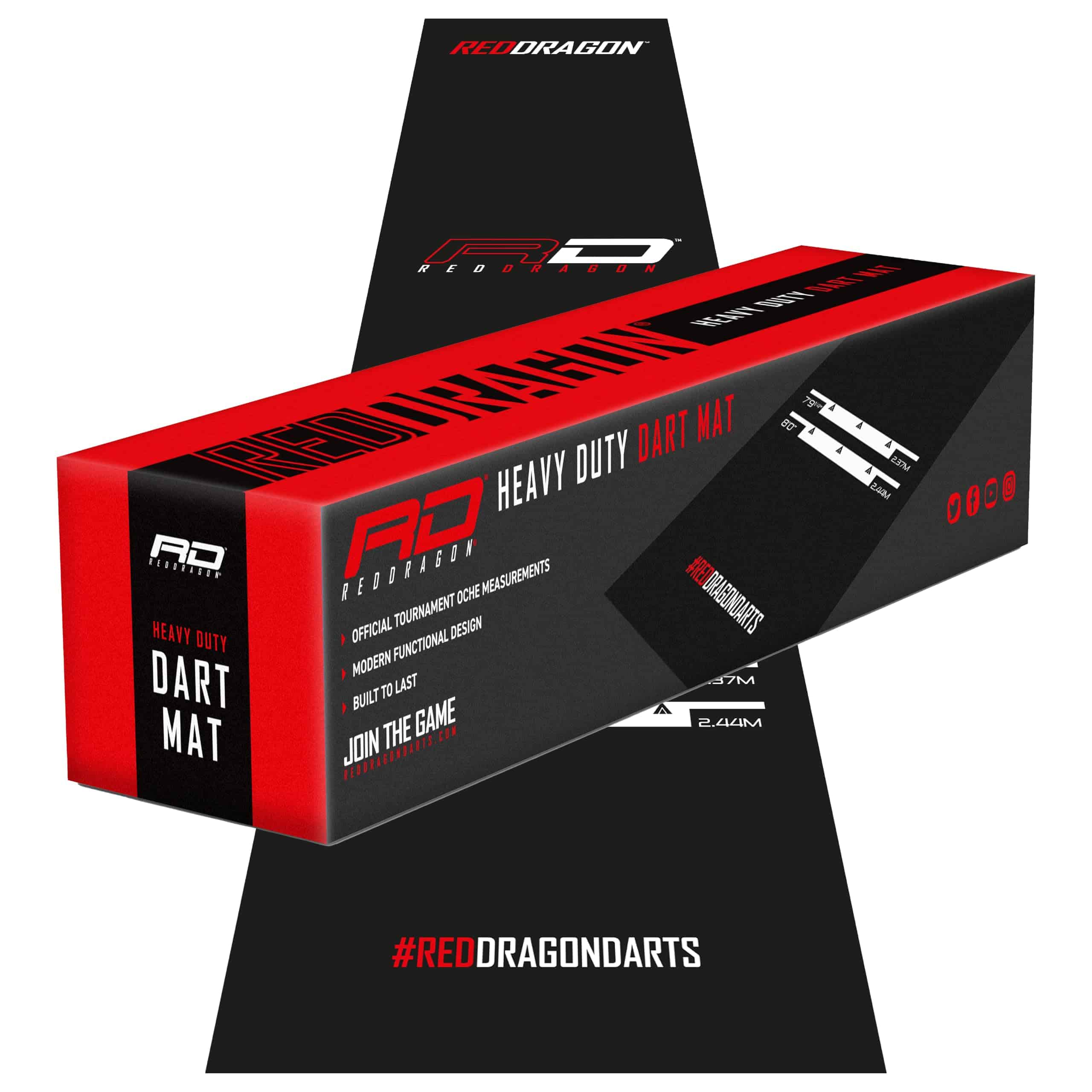 Tapete de Dardos Red Dragon con Línea de Tiro - Tapete de - Imagen 7
