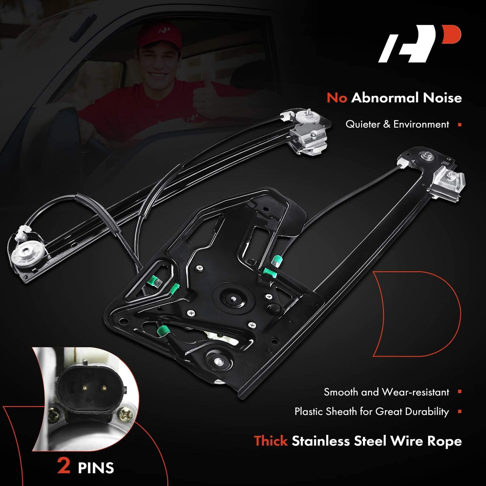 Regulador de ventanas eléctricas A-Premium con motor de - Imagen 6