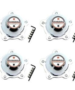 Paquete de 4 tapas centrales cromadas American Racing