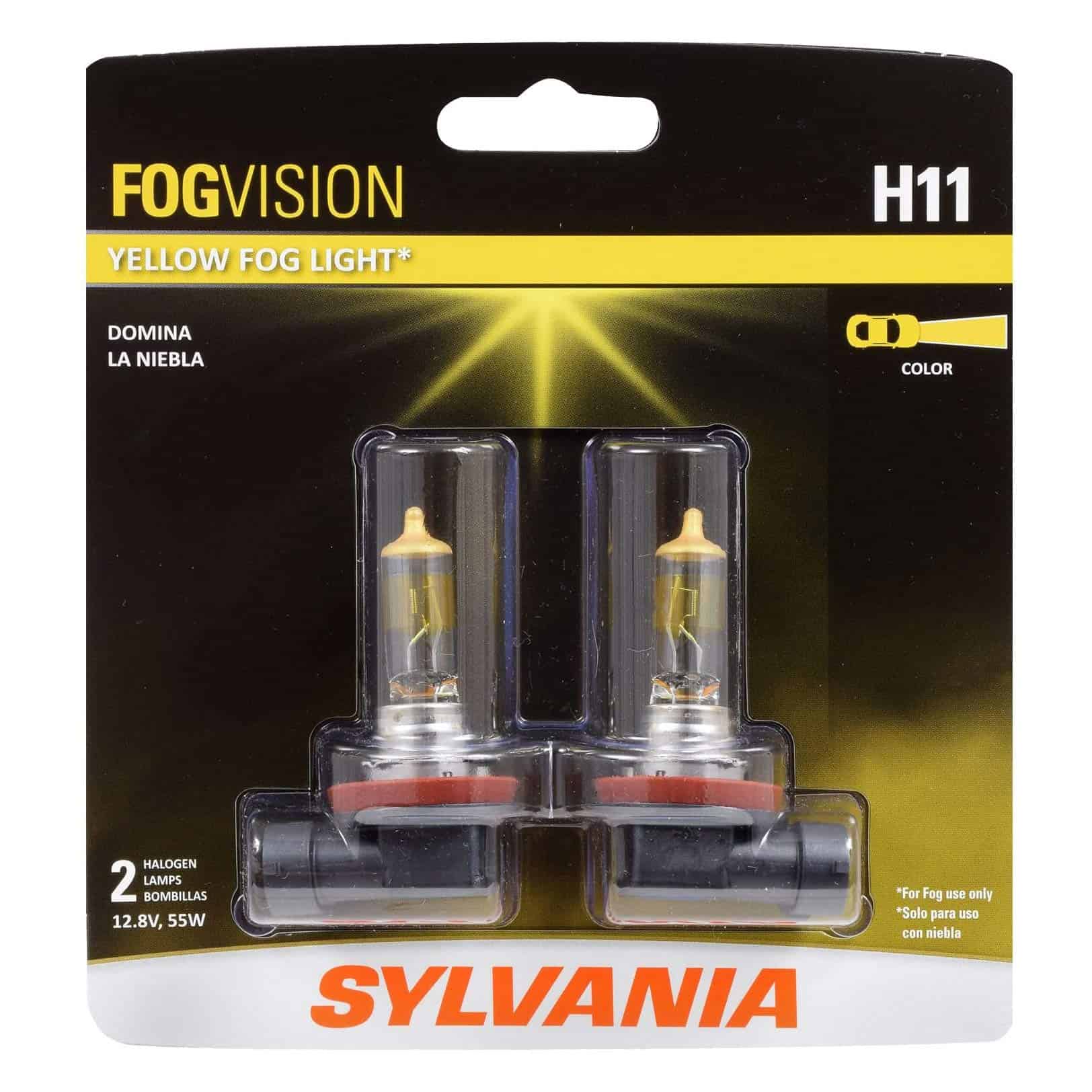 SYLVANIA - H11 Fog Vision - Faros de niebla amarillos de