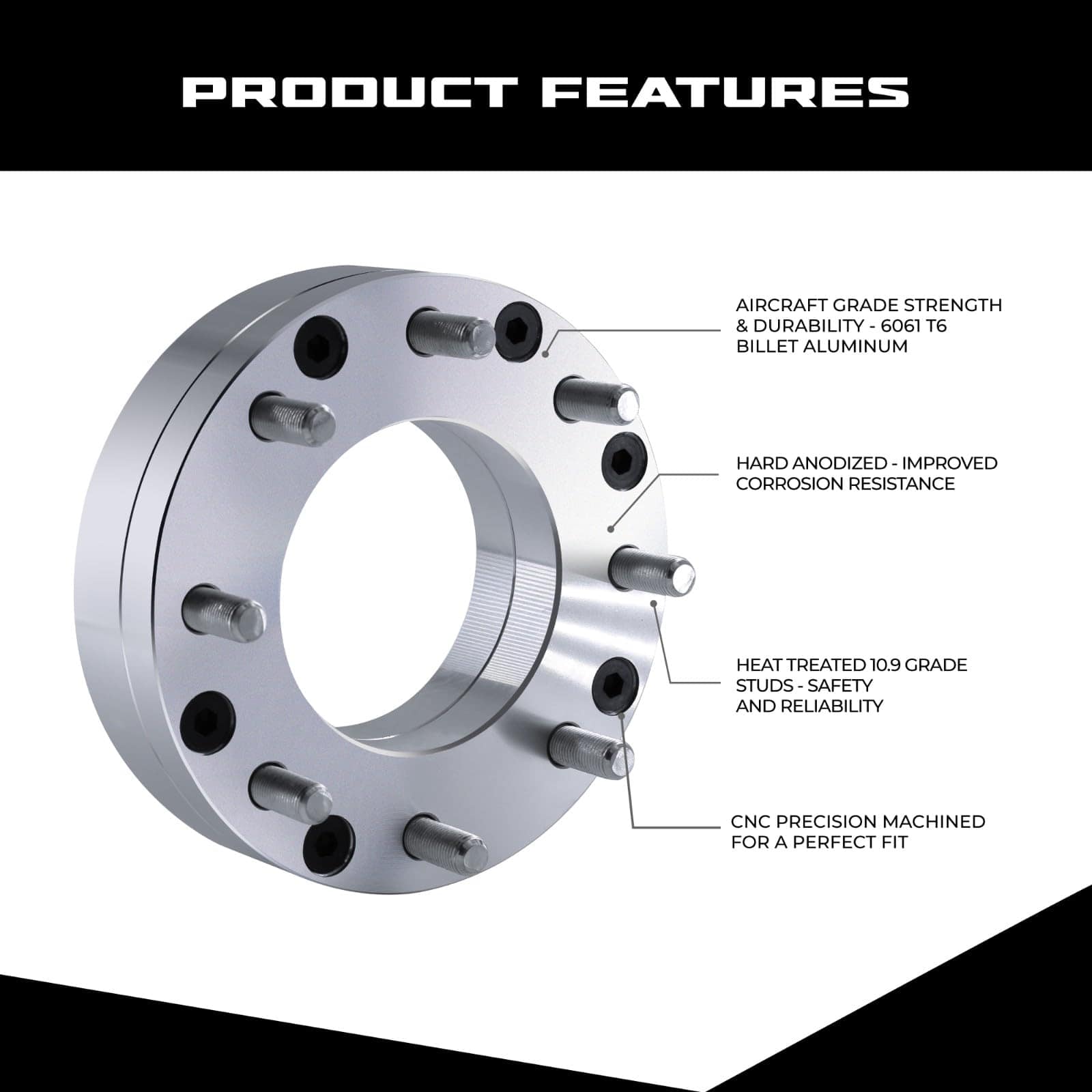 Adaptador de Rueda de 4 Pernos 5x5.5 a 6x5.5 | 5x139.7 a - Imagen 4
