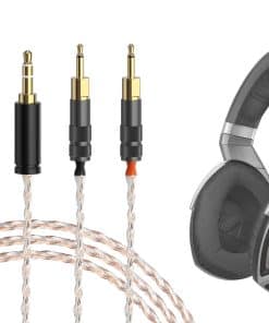 Cable de Audio Geekria Apollo de Trenza de Cobre Plata