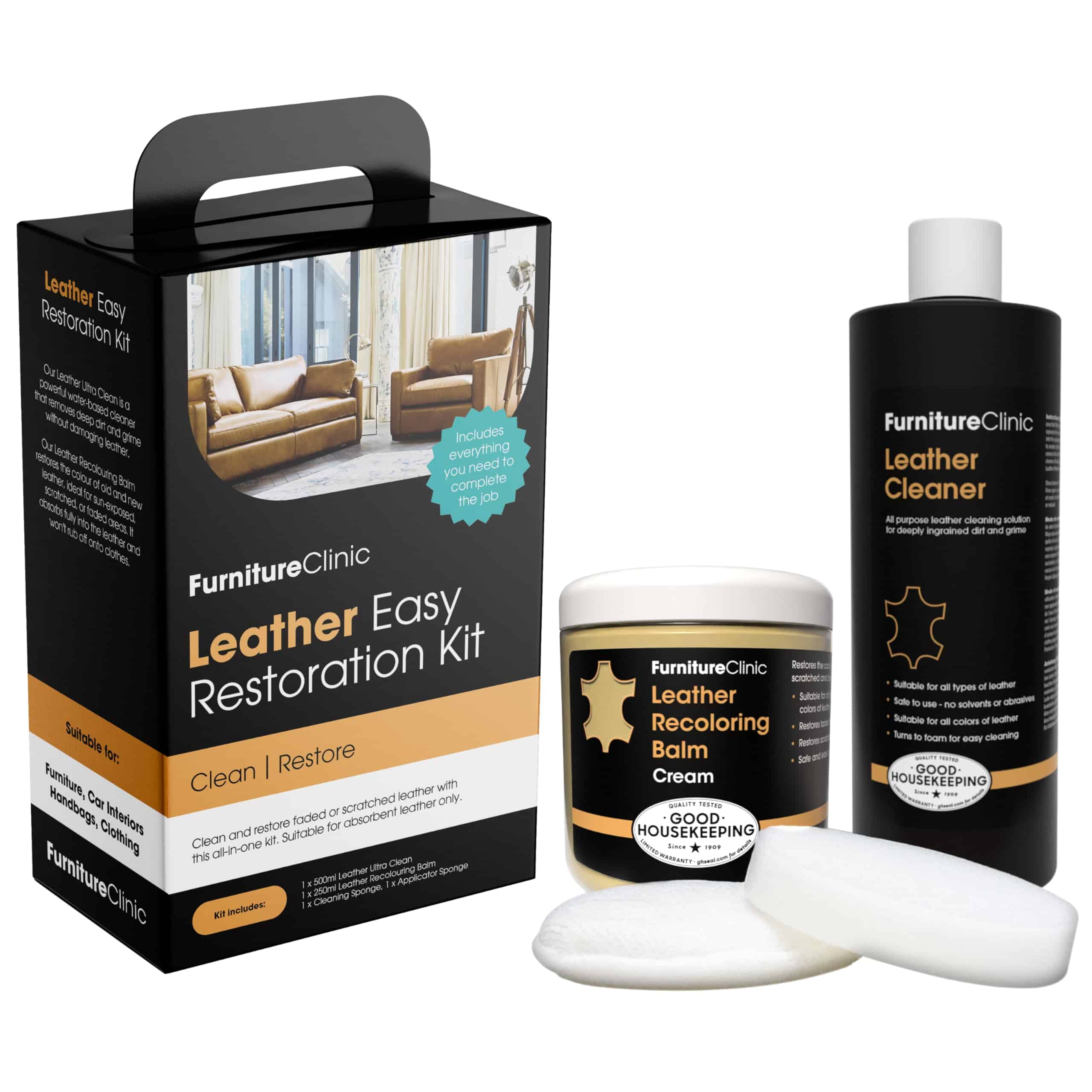 Kit de Restauración de Cuero Furniture Clinic | -Crema