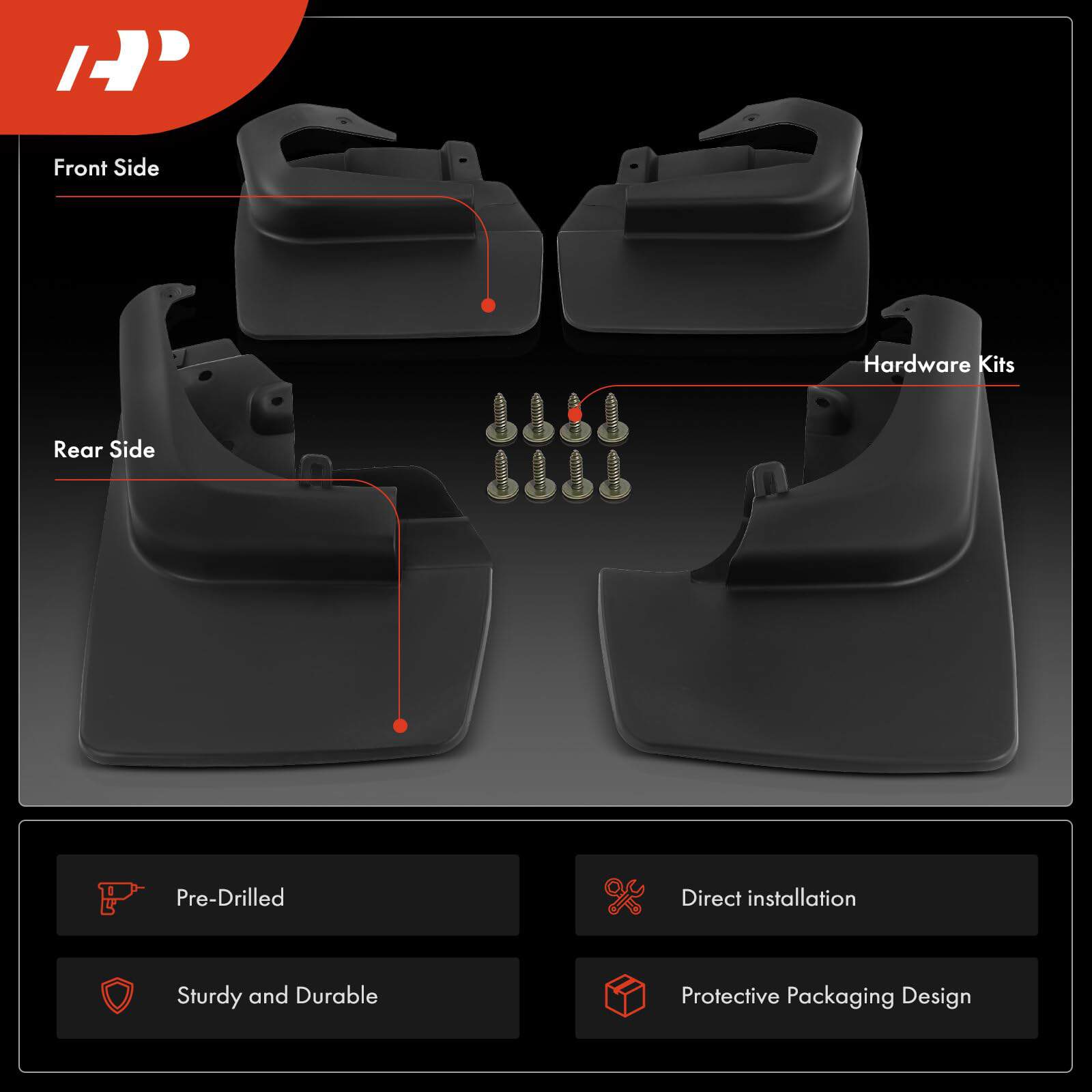 Conjunto de 4PCS A-Premium de Guardabarros Protectores - Imagen 4