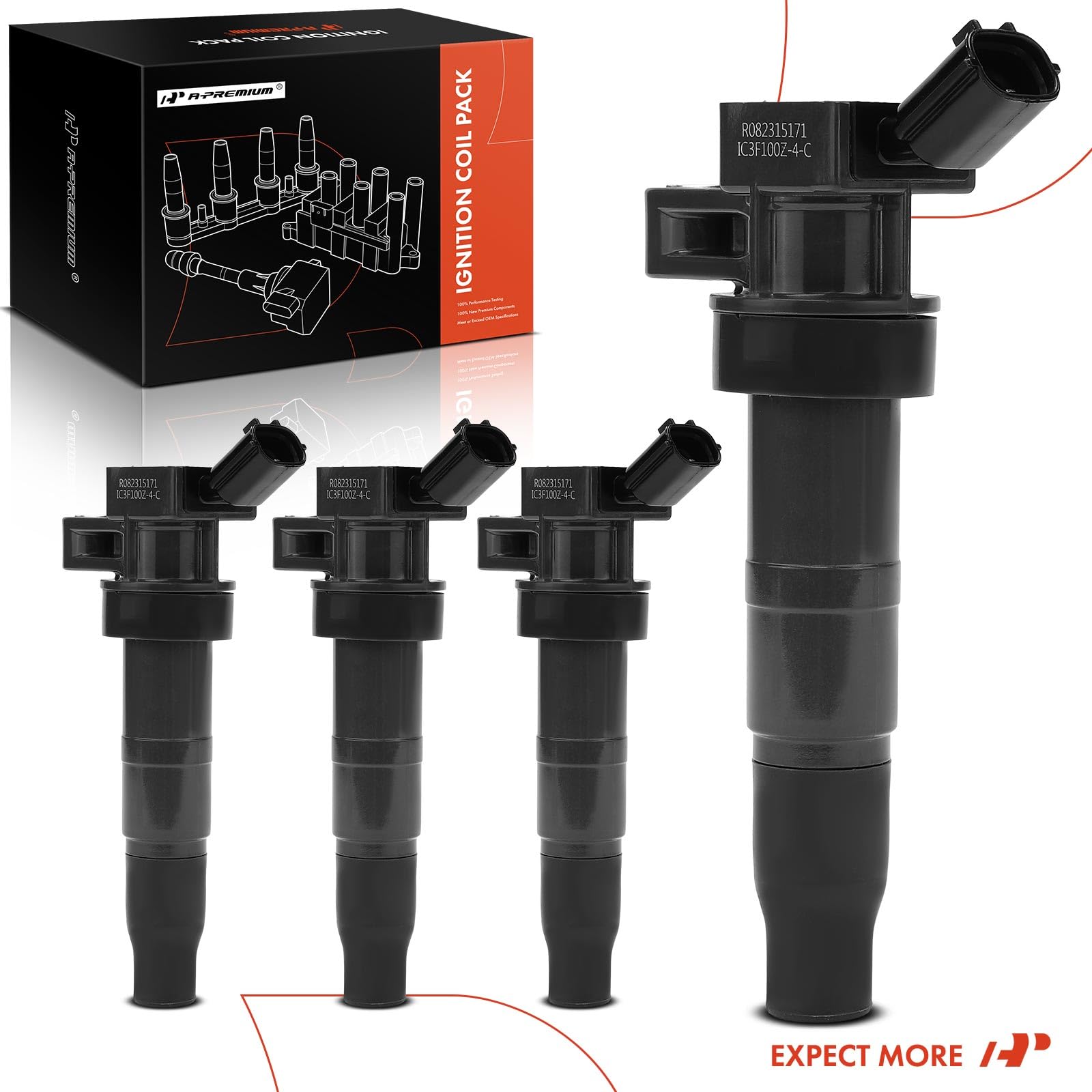 Conjunto de 4 Bobinas de Encendido A-Premium -ra UF-611 - Imagen 9