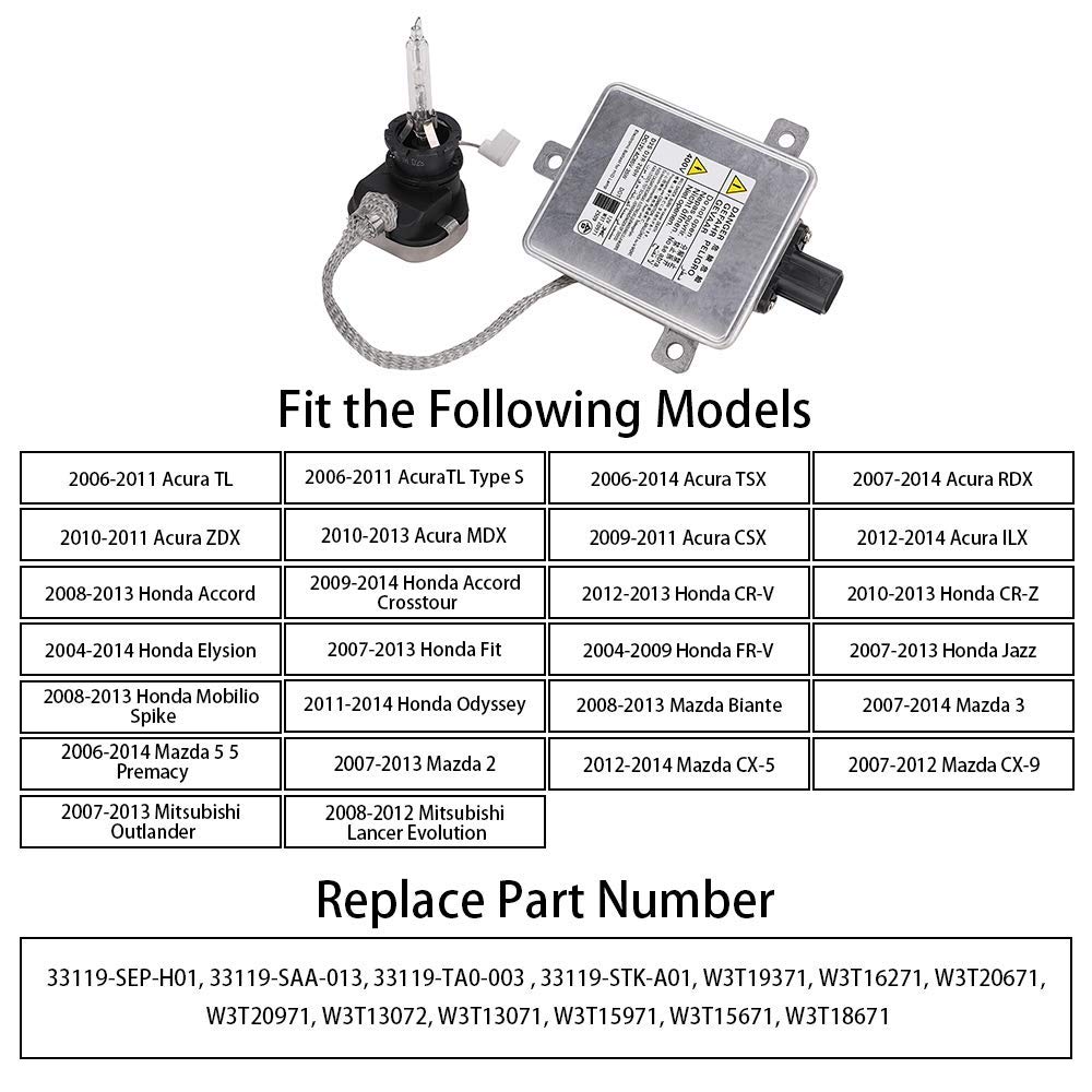W3T19371 Xenon HID Headlight Ballast con Igniter & D2S Bulb - Imagen 10